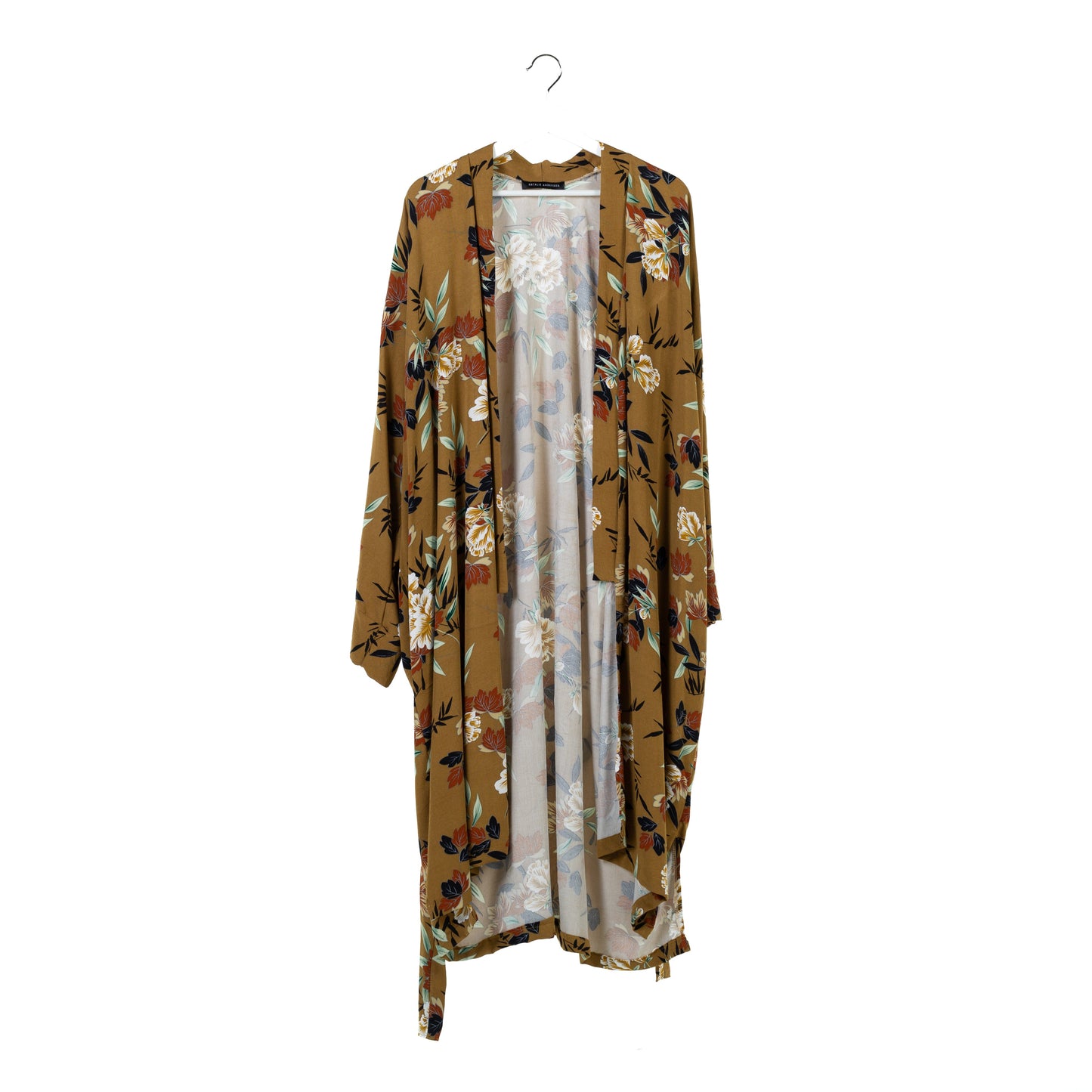 Natalie Anderson Chrysanthemum Kimono in tobacco - front view
